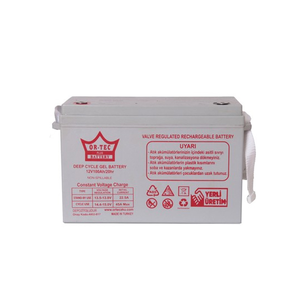 Ortec Jel Akü 12 V 100 Ah