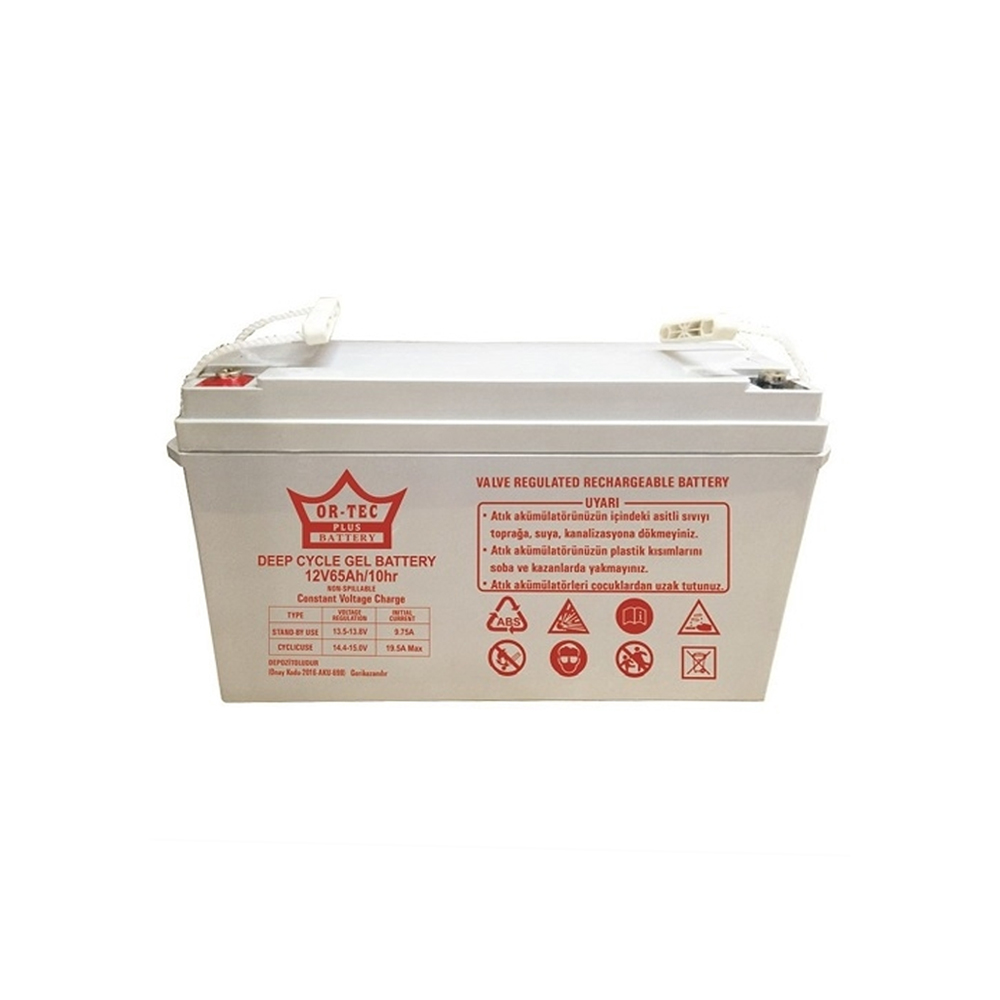 Ortec Jel Akü 12 V 65 Ah